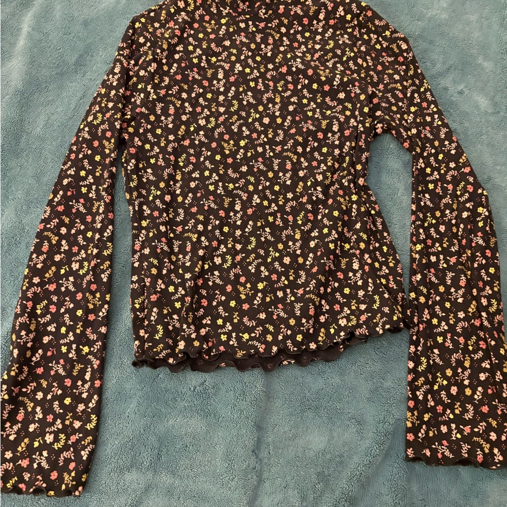 Old Navy Black Floral Women's Blouse